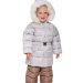 Детский зимний комплект: пальто и полукомбинезон на искусственном лебяжьем пуху для девочки "ЛЕСНОЙ ОРЕХ"