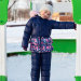 Зимний детский комплект на пуху для девочки «СНОУ КАНТРИ»